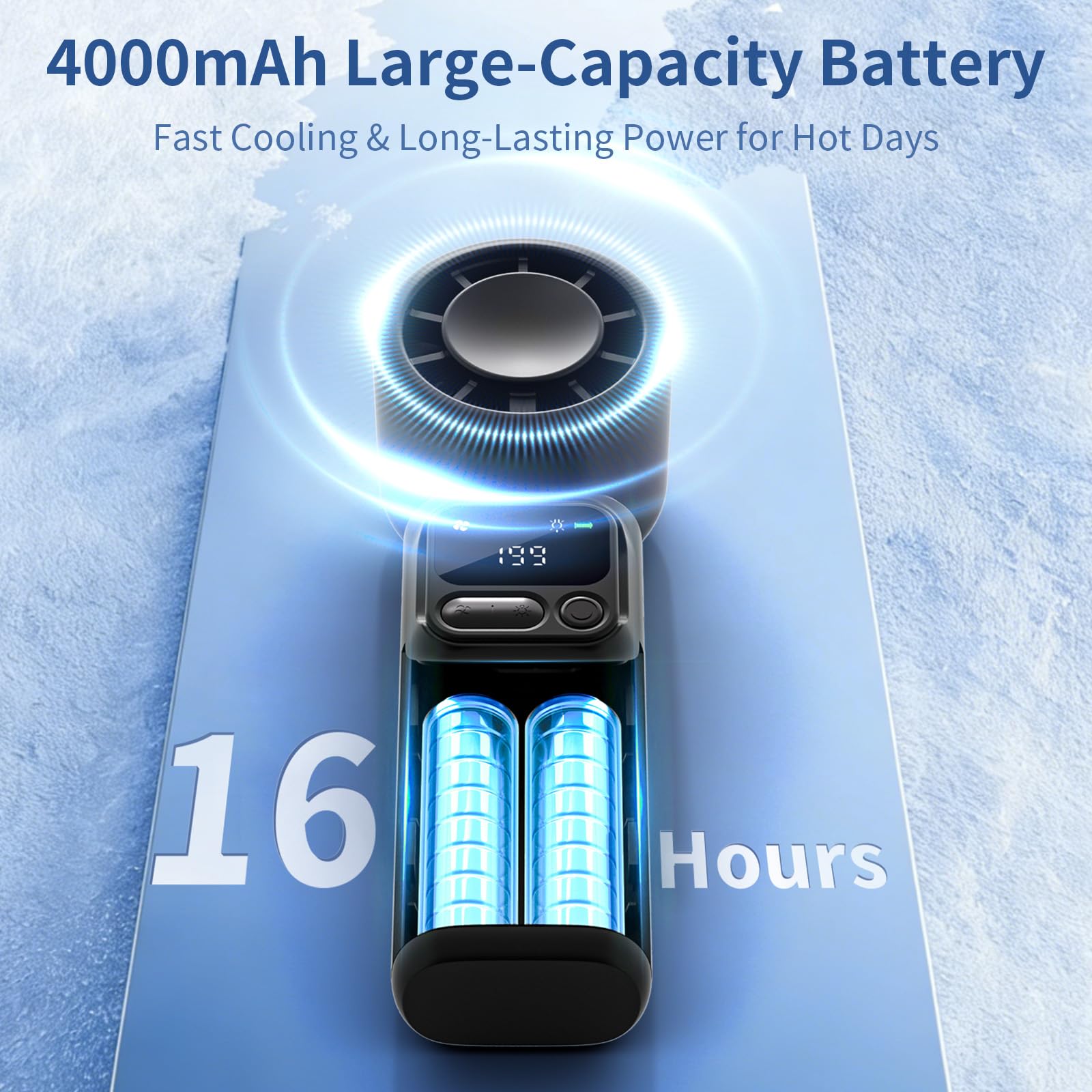 Lerat Portable Handheld Turbo Fan, 5-Speed High Power Mini Fan