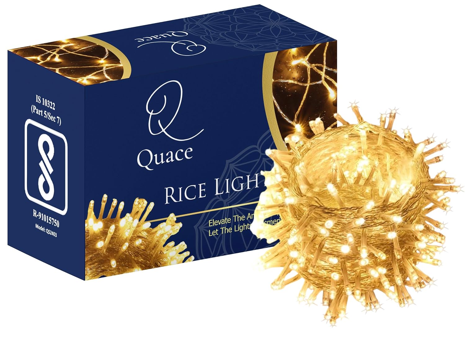 Quace 12 Meter (36 Feet) Decorative 42 Warm White LED String Light