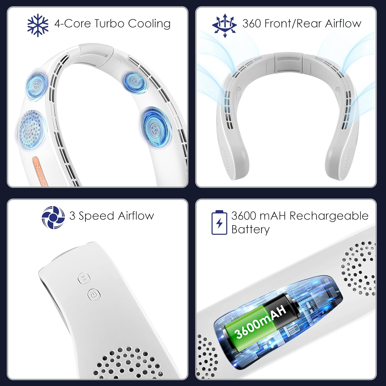 360° Quad-Turbo Personal Cooling System